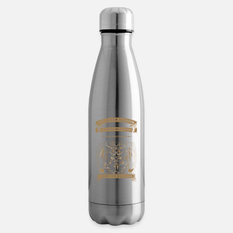 Sie warten bereits auf mich - Wikinger Design - Isolierflasche - Lightsilver