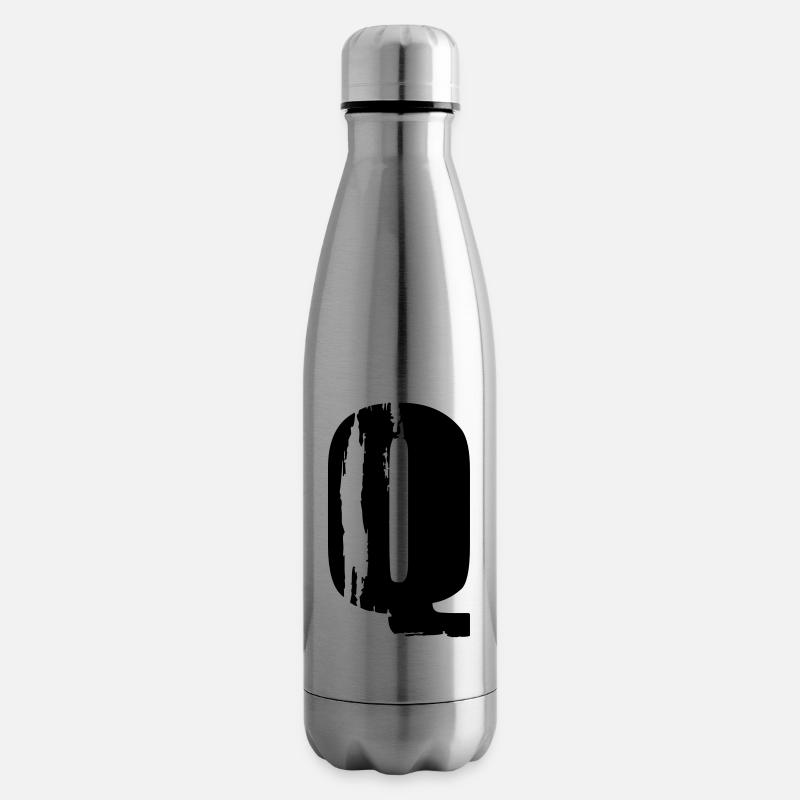 Q - Buchstabe - Isolierflasche - Lightsilver