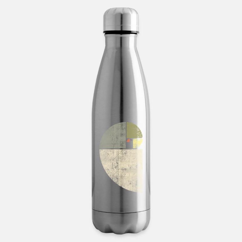 Distressed Fibonacci Spirale - Isolierflasche - Lightsilver