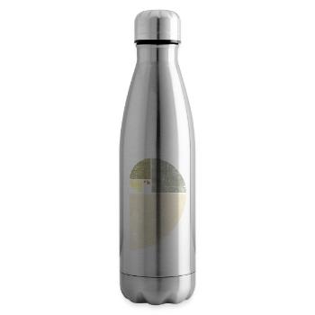 Distressed Fibonacci Spiral - Insulated Water Bottle - silver - Right