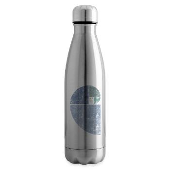 Distressed Fibonacci Spiral - Insulated Water Bottle - silver - Right