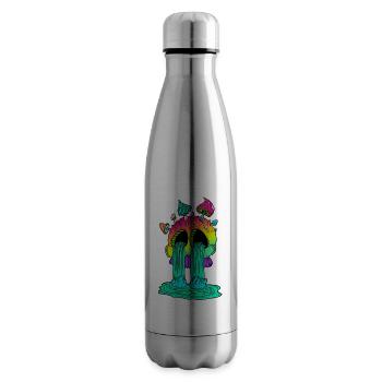 Totenkopf & Pilze - Isolierflasche - Lightsilver - Rechts