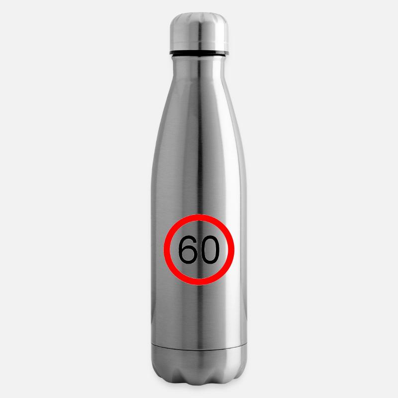 60 ans mais écriture fraîche blanche - Bouteille isotherme - argent clair