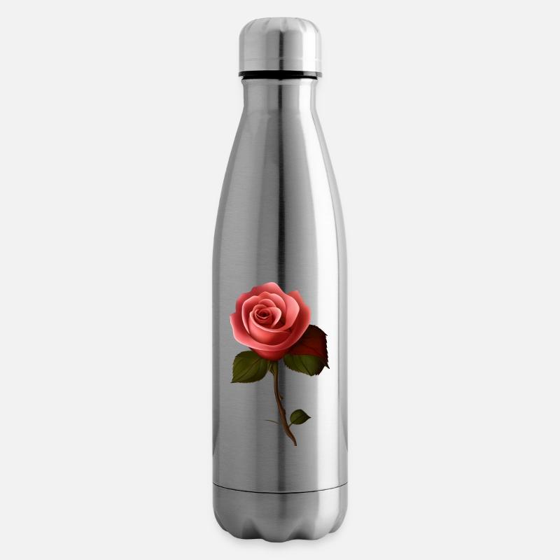 Rose - Bouteille isotherme - argent clair