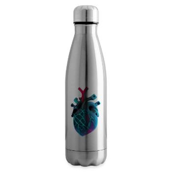 Futuristisches Neon-Menschenherz - Isolierflasche - Lightsilver - Rechts