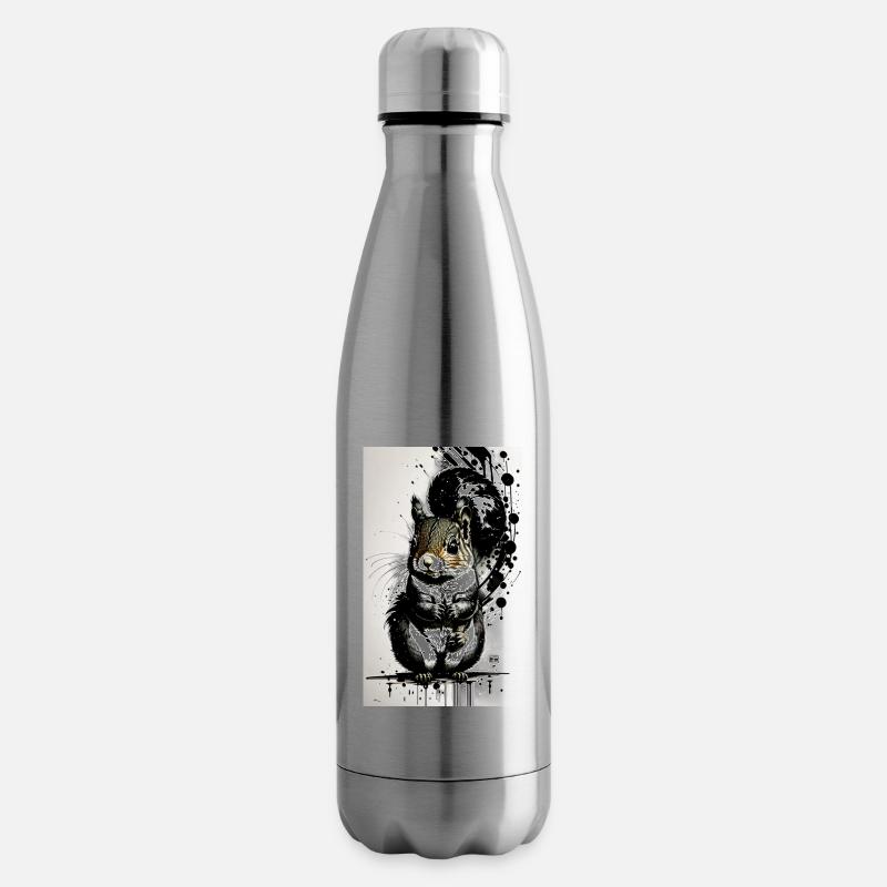 Niedliches Eichhörnchen - Isolierflasche - Lightsilver