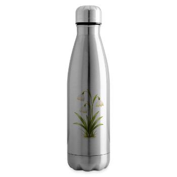 Illustration de la fleur printanière du bécher de mars - Bouteille isotherme - argent clair - Droite