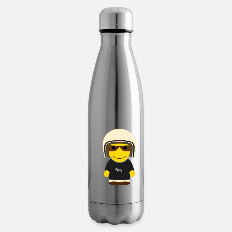 GEEKLEY casque retro zebra - Bouteille isotherme - argent clair