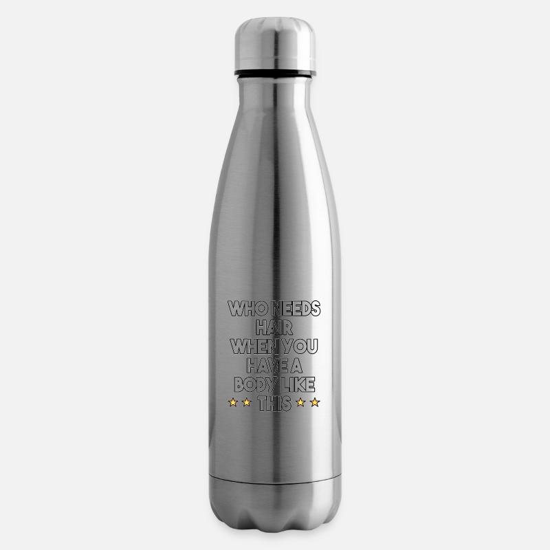 Glatzkopf Bodybuilder - Isolierflasche - Lightsilver