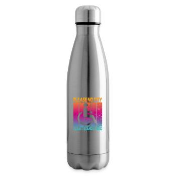 Vintage Wheelchair User Wheelchair - Insulated Water Bottle - silver - Right
