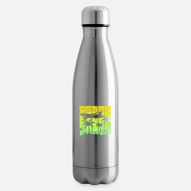 Maho Beach St. Maarten - Bouteille isotherme - argent clair