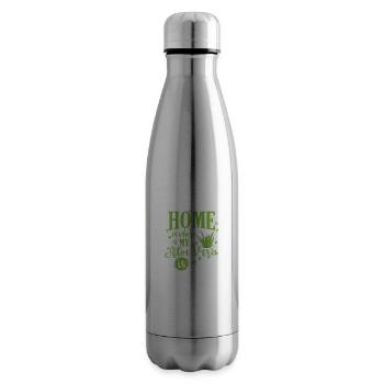 Home is where my Aloe Vera is medicinal plant - Insulated Water Bottle - silver - Right