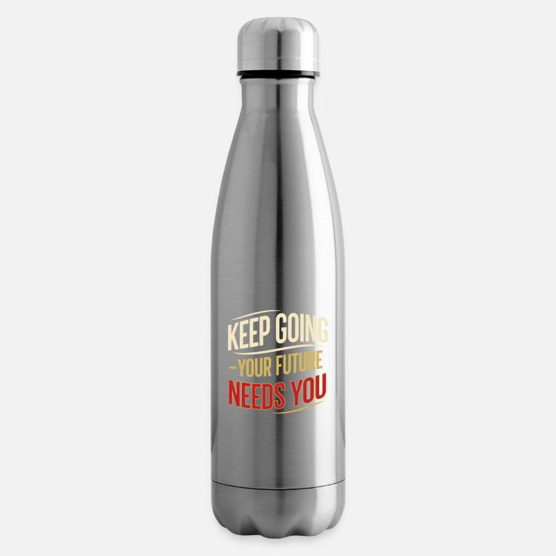 Continue to the future - Insulated Water Bottle - silver