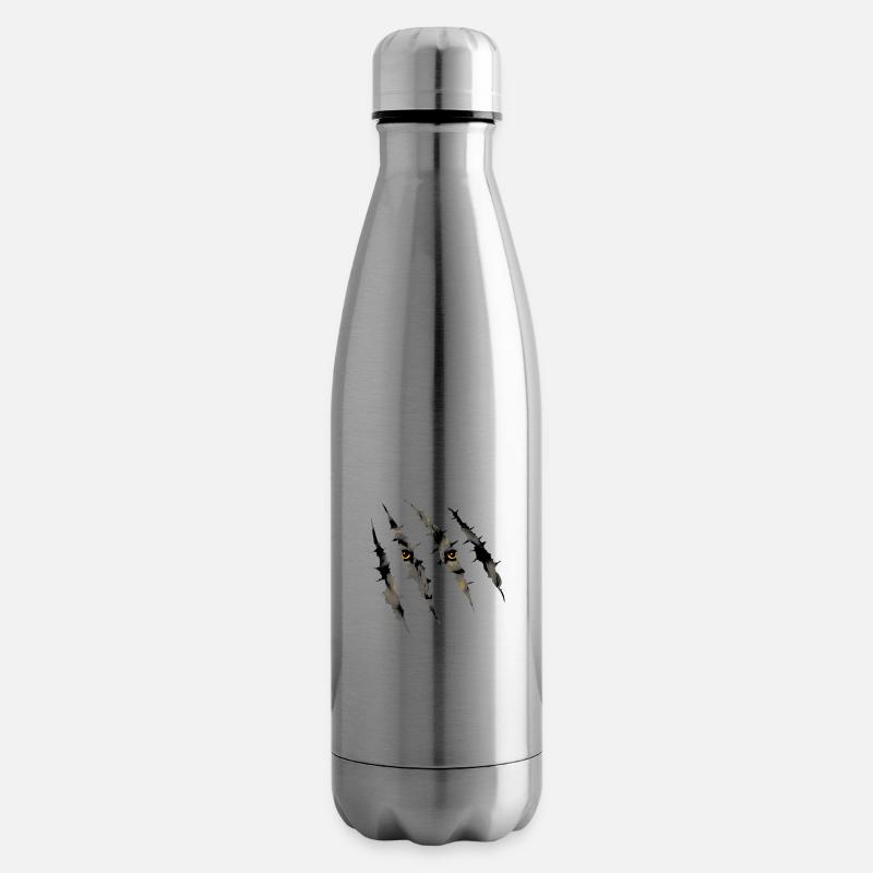 Wolf Kralle Kratzer Wölfe Waldtier - Isolierflasche - Lightsilver