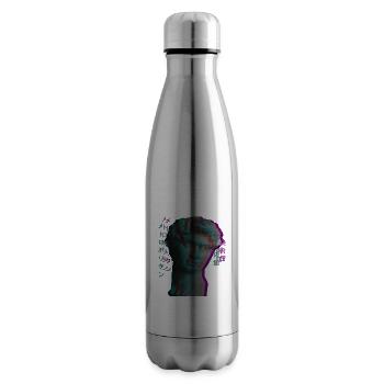Antike griechische Skulptur Vaporwave Statue Kopf - Isolierflasche - Lightsilver - Rechts
