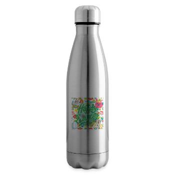 Joyeuses Fêtes - Bouteille isotherme - argent clair - Droite