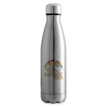 Vintage 2020 Retro 2020 Anniversary Gift - Insulated Water Bottle - silver - Right