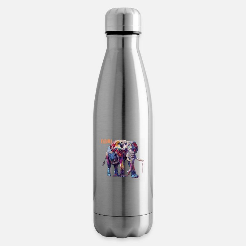 NZAU - Eléphant - Bouteille isotherme - argent clair