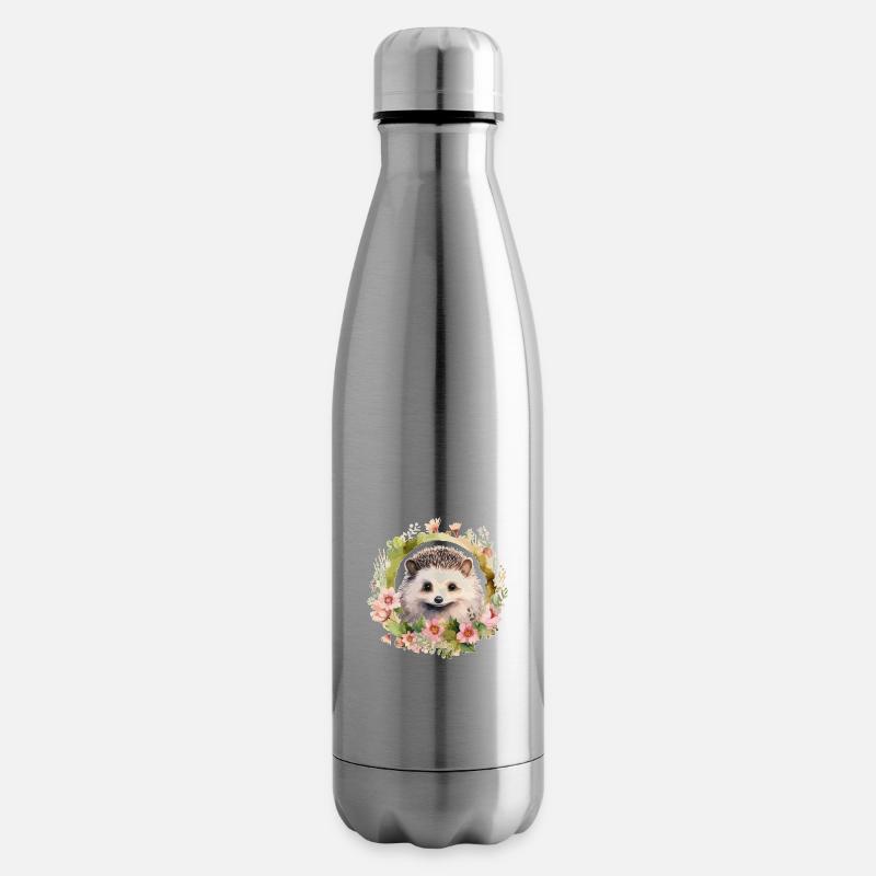 Süßer Igel - Isolierflasche - Lightsilver