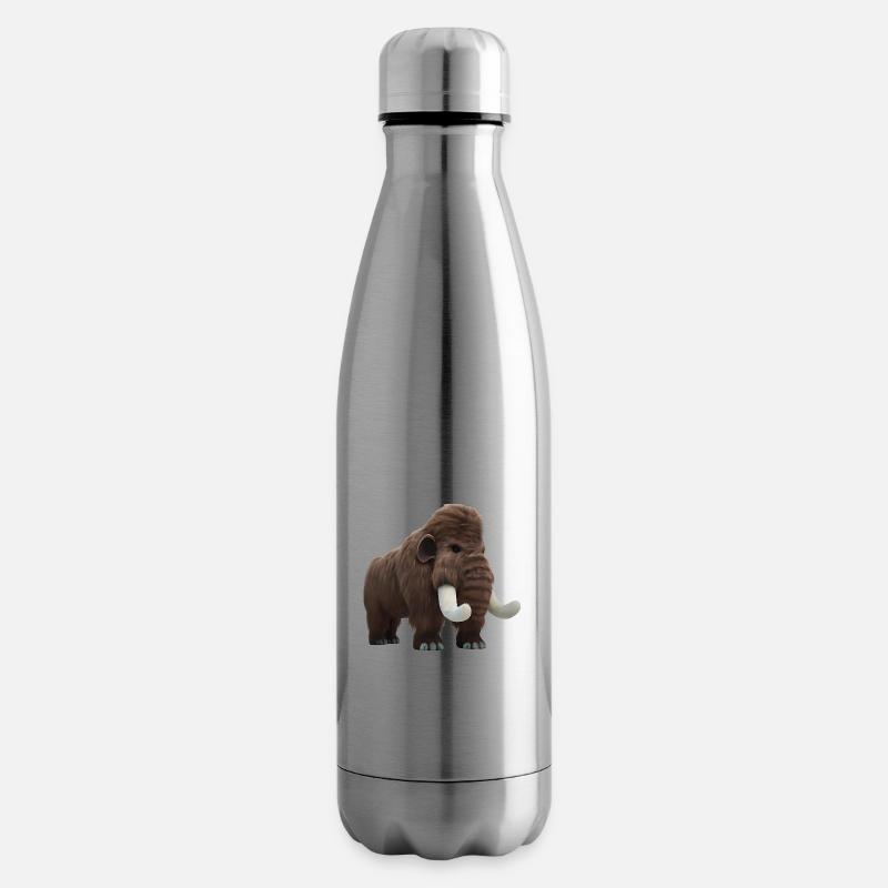 Realistisches Mammut - Isolierflasche - Lightsilver