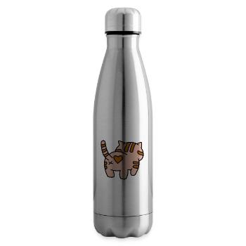 Katze Hintern Abgeneigt - Isolierflasche - Lightsilver - Rechts