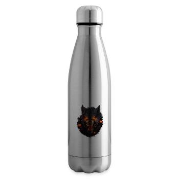 Loup-garou avec Halloween - Bouteille isotherme - argent clair - Droite