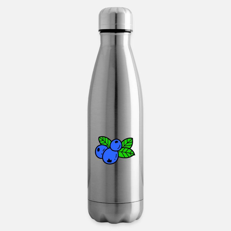 Blaubeere Heidelbeere Beere - Isolierflasche - Lightsilver