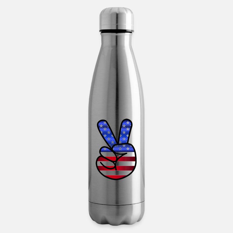 Peace Amerika - Isolierflasche - Lightsilver