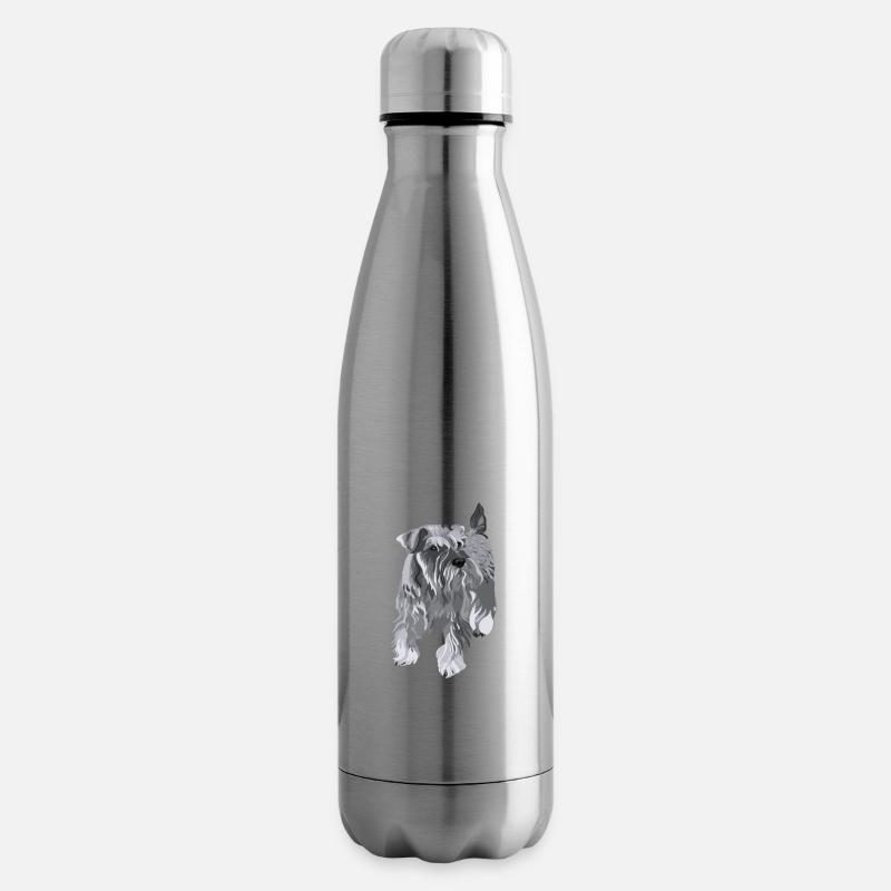 Schnauzer - Isolierflasche - Lightsilver