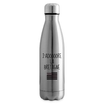 Bretagne / Breton / Bretonne / BZH / Breizh - Insulated Water Bottle - silver - Right