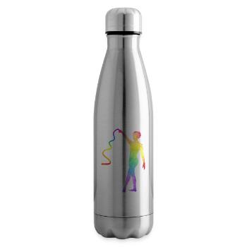 Rhythmic Sports Gymnastics Rope RSG Gift Idea - Insulated Water Bottle - silver - Right