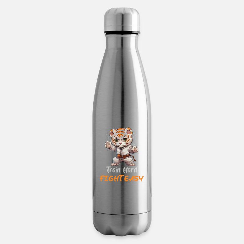 Lions Bébé Train Dur Combat Facile - Bouteille isotherme - argent clair