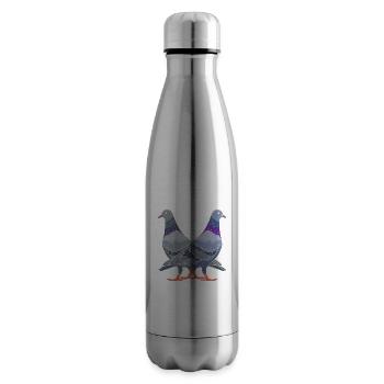 Taubenrennen Taube Tauben - Isolierflasche - Lightsilver - Rechts