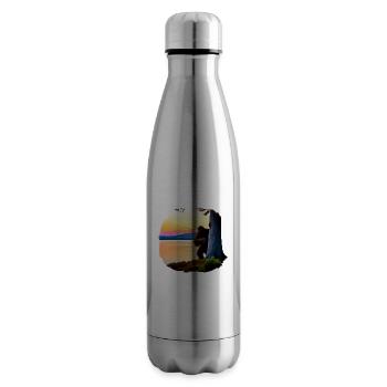 Bigfoot am See im Sonnenuntergang - Isolierflasche - Lightsilver - Rechts