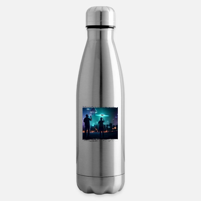 Observation d’OVNI - Bouteille isotherme - argent clair