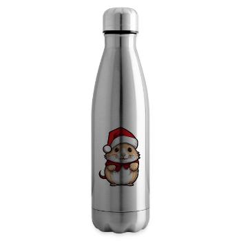 Hamster, Mignon, Noël, Noël, Animal - Bouteille isotherme - argent clair - Droite