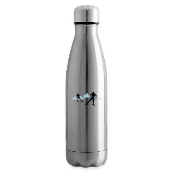 Langläufer und Berge, Langlauf - Isolierflasche - Lightsilver - Rechts