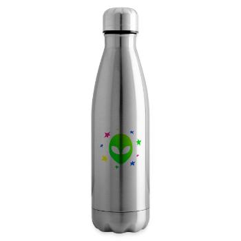 Galaxie étoile tête extraterrestre - Bouteille isotherme - argent clair - Droite