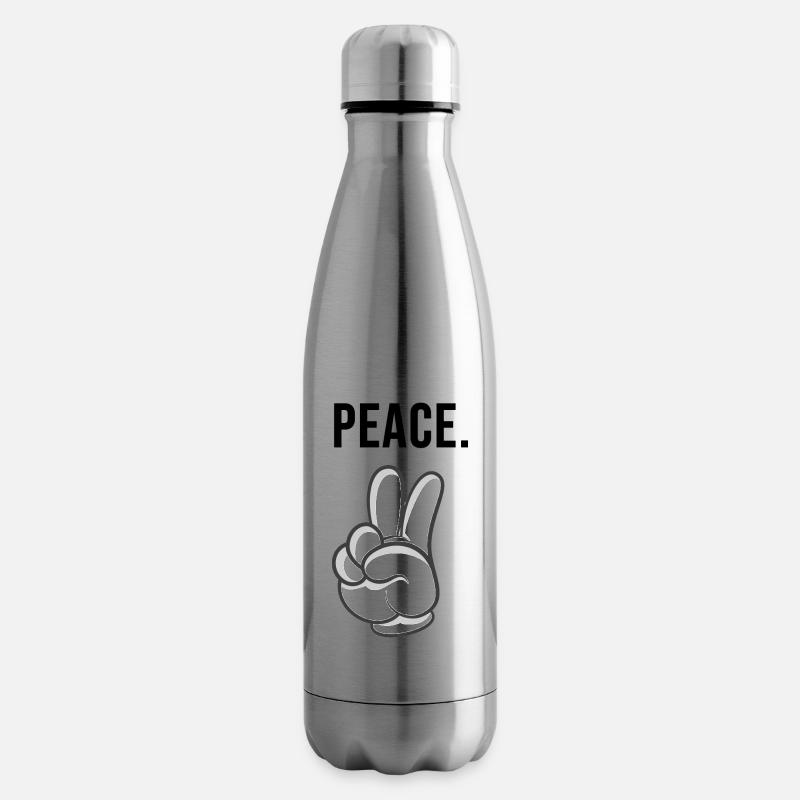 peace hand - Isolierflasche - Lightsilver