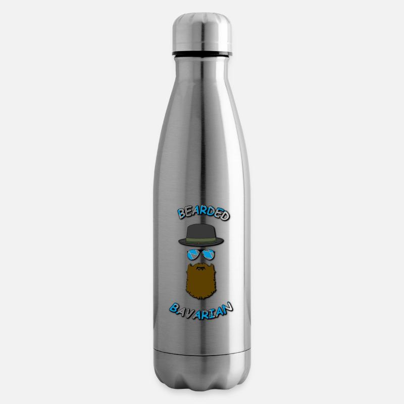 Bärtiger Bayer - Isolierflasche - Lightsilver