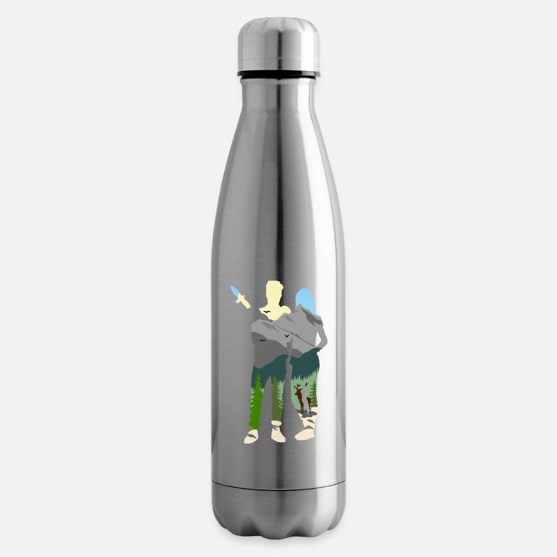 Randonneurs - Bouteille isotherme - argent clair