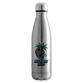 Catch the wave Surf shirt Illustration - Insulated Water Bottle - silver - Right