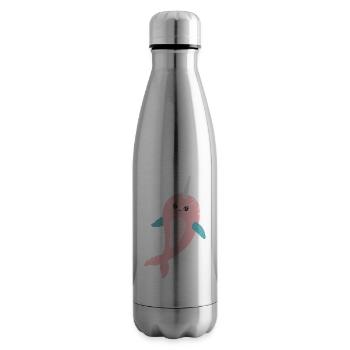 Sea Unicorn Narwhal - Insulated Water Bottle - silver - Right