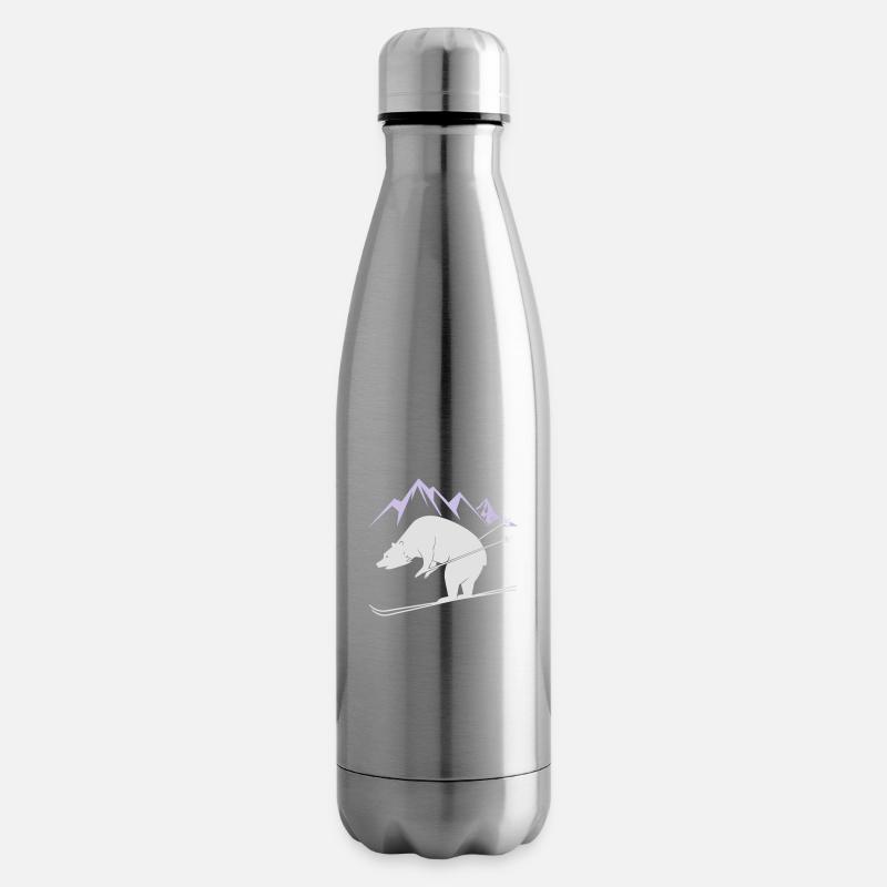 Snowboard Bear - Isolierflasche - Lightsilver