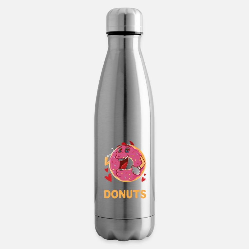 Roses are red blah blah blah donuts - Bouteille isotherme - argent clair