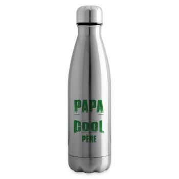 Drôle Fête Des Pères Papa - Bouteille isotherme - argent clair - Droite