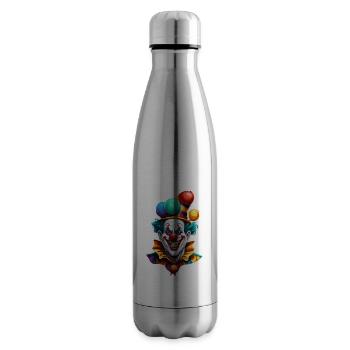 Clown / Circus / Carnival / Carnival / Playful - Insulated Water Bottle - silver - Right