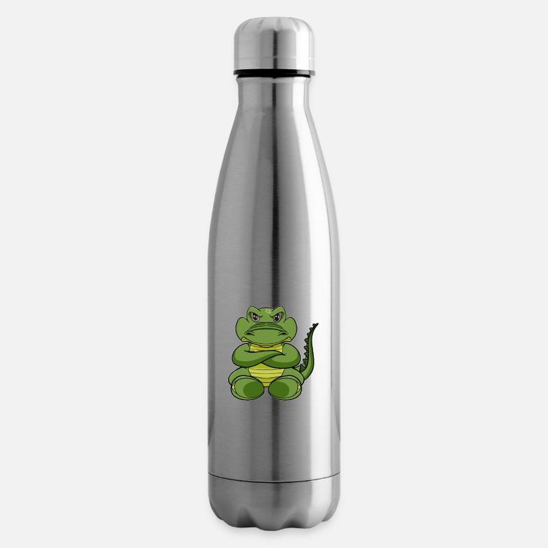 Nope Alligator Funny Lazy Crocodile - Isolierflasche - Lightsilver