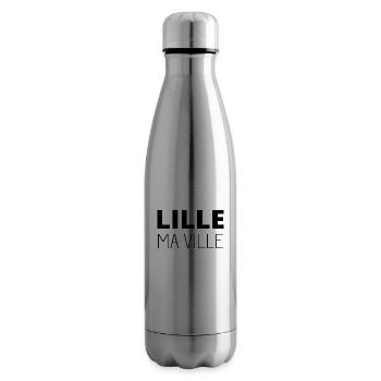 Lille ma ville - Bouteille isotherme - argent clair - Droite