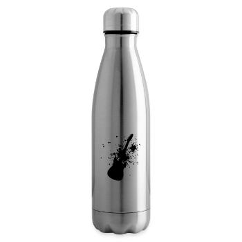 Guitariste Guitare Femmes Guitare Guitariste - Bouteille isotherme - argent clair - Droite